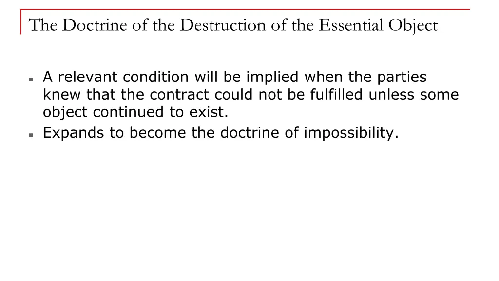 the doctrine of the destruction of the essential
