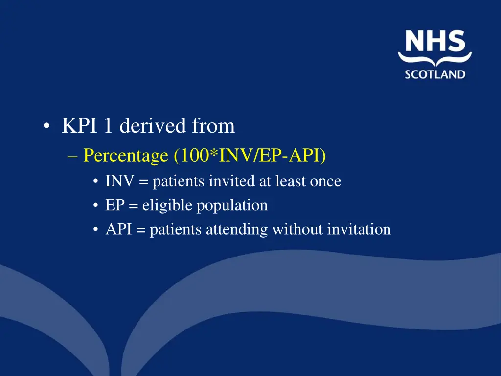kpi 1 derived from percentage