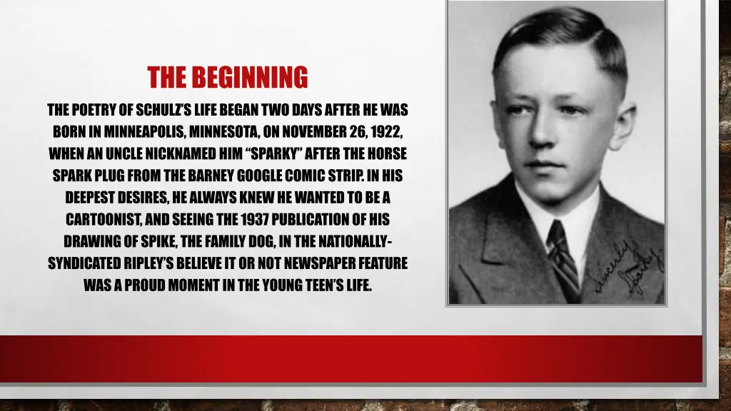the beginning