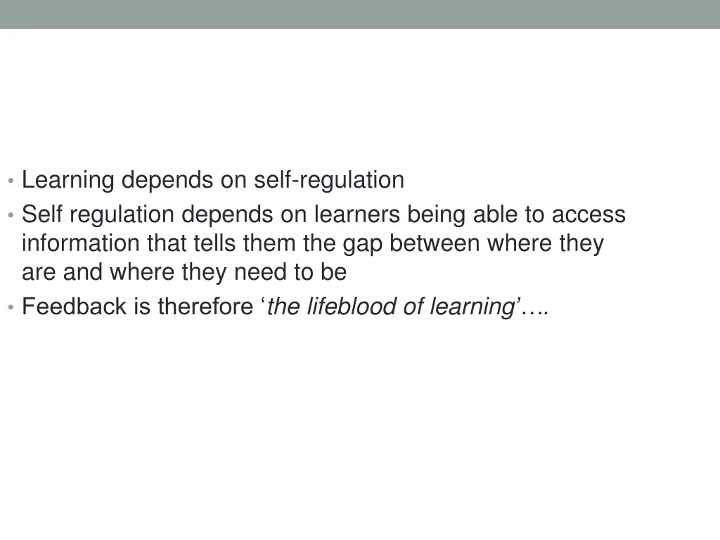 learning depends on self regulation self