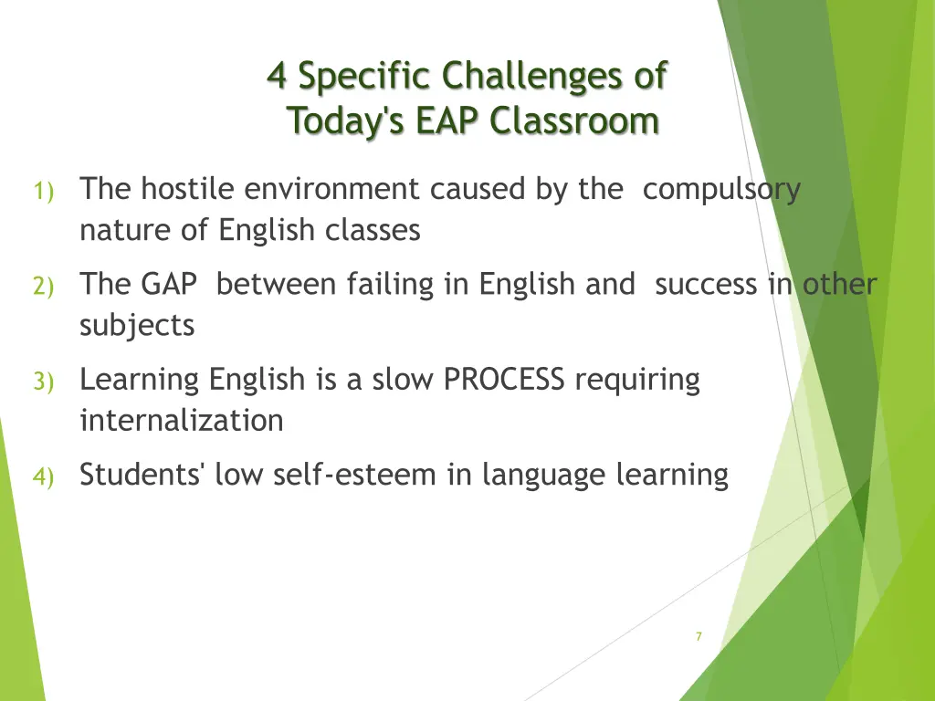 4 specific challenges of today s eap classroom