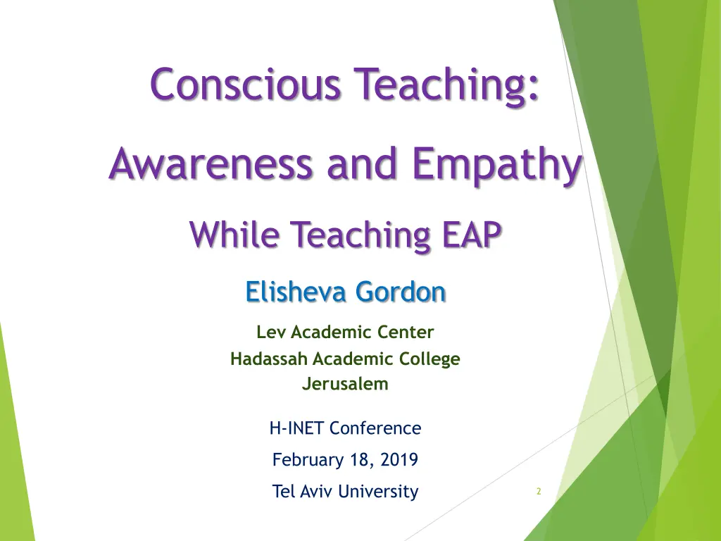 conscious teaching