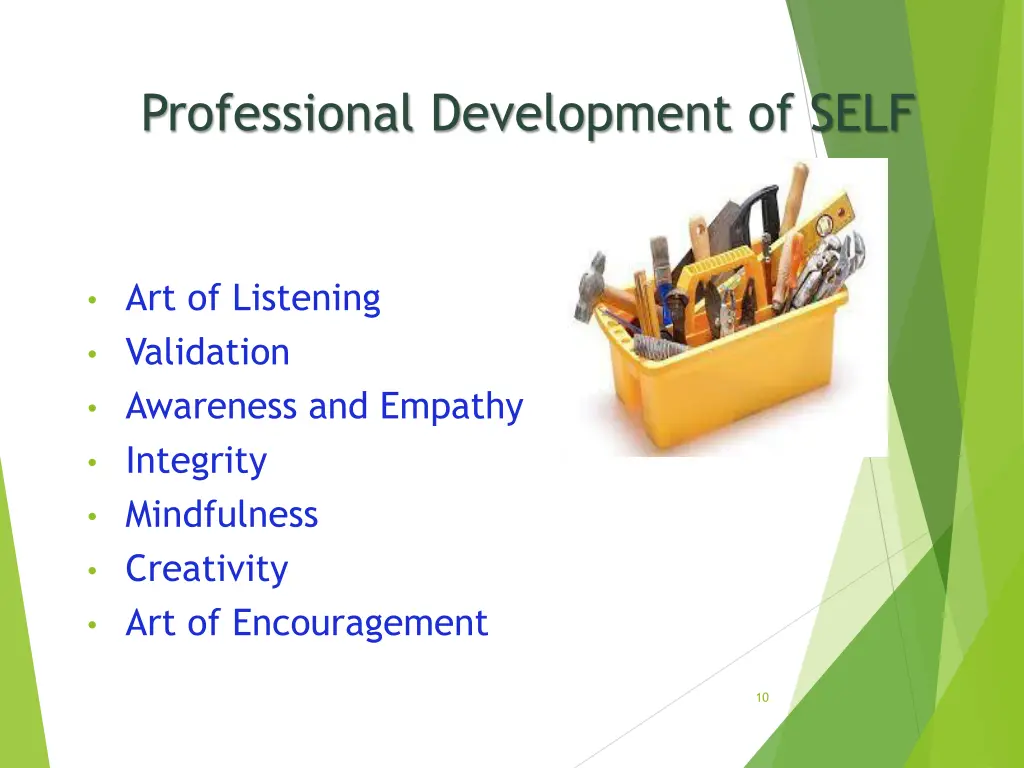 professional development of self