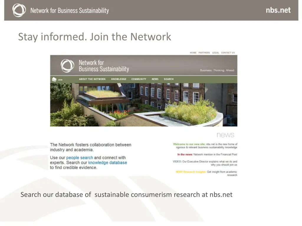 stay informed join the network