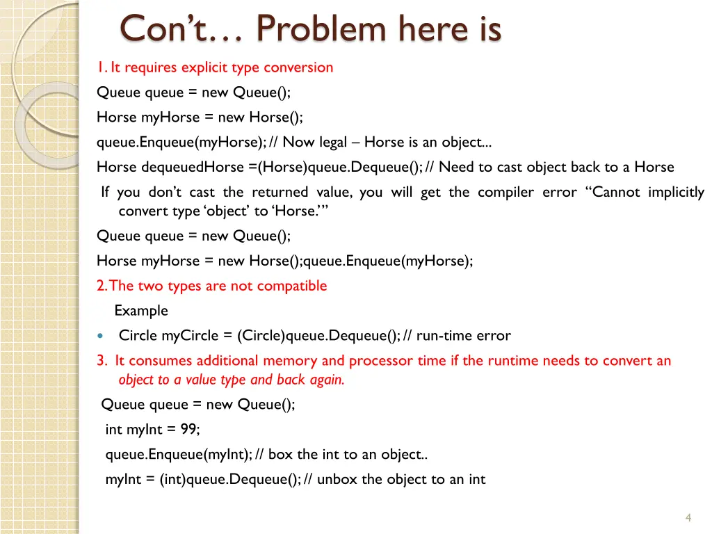 con t problem here is
