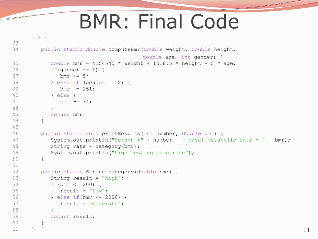 bmr final code
