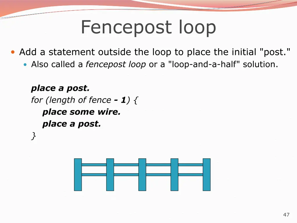 fencepost loop