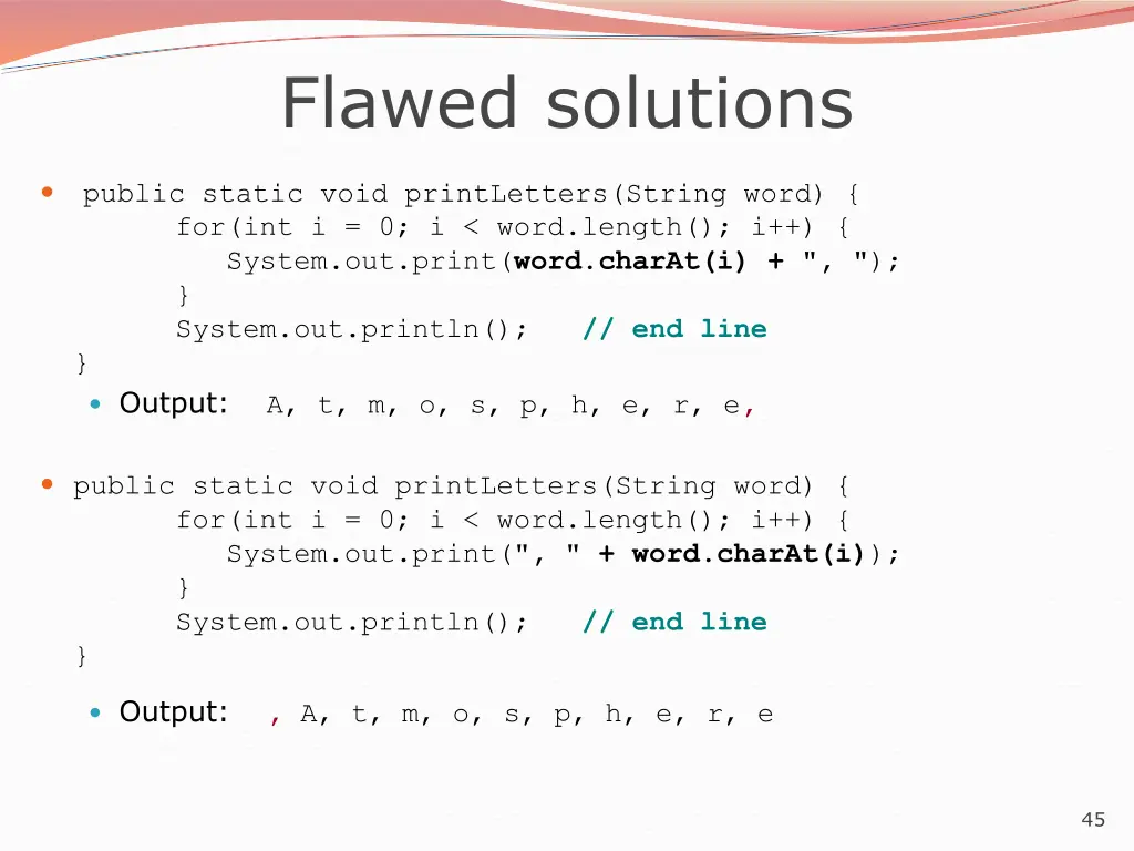 flawed solutions