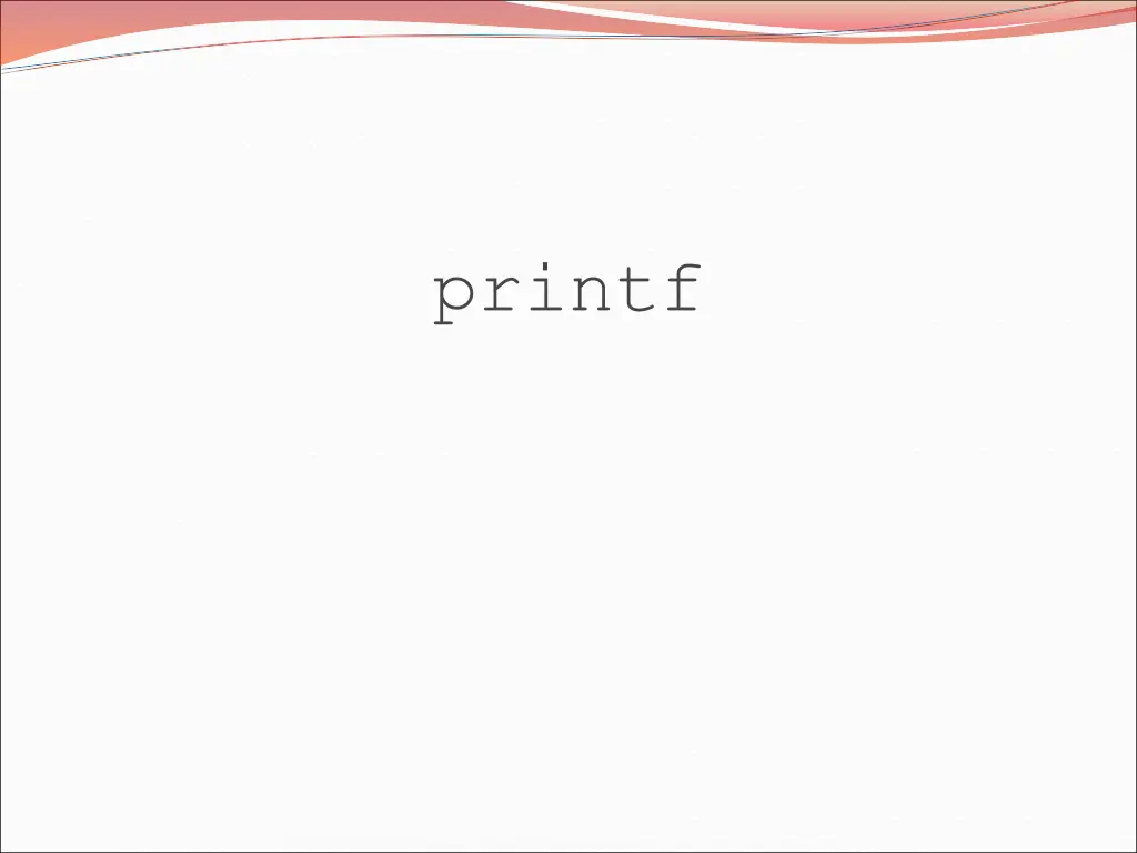 printf