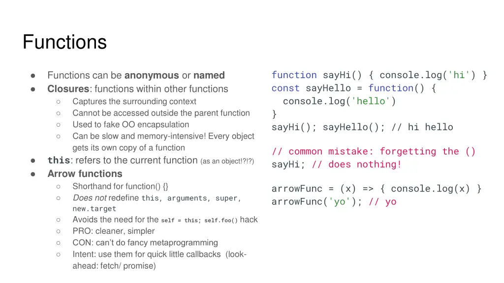 functions
