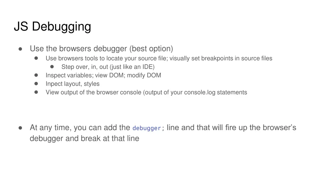 js debugging