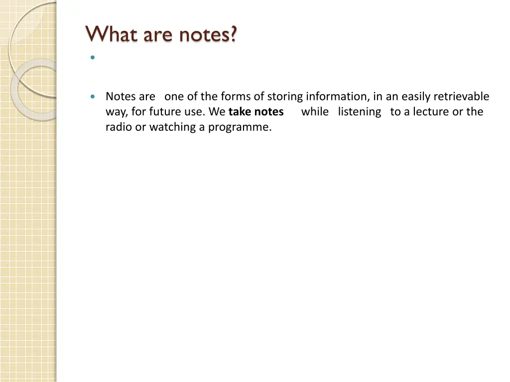 what are notes