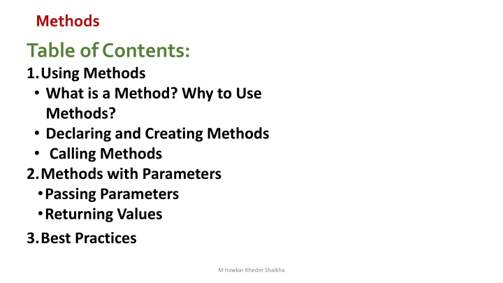 methods