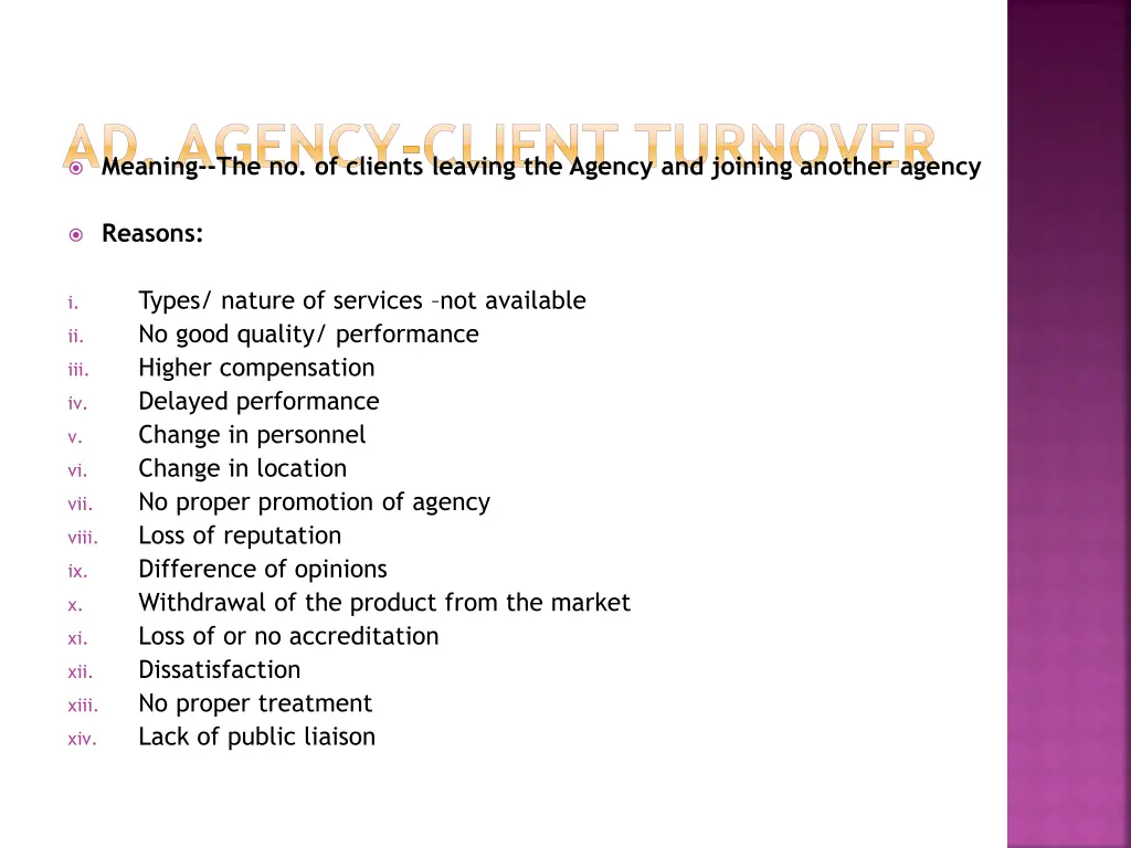 ad agency client turnover