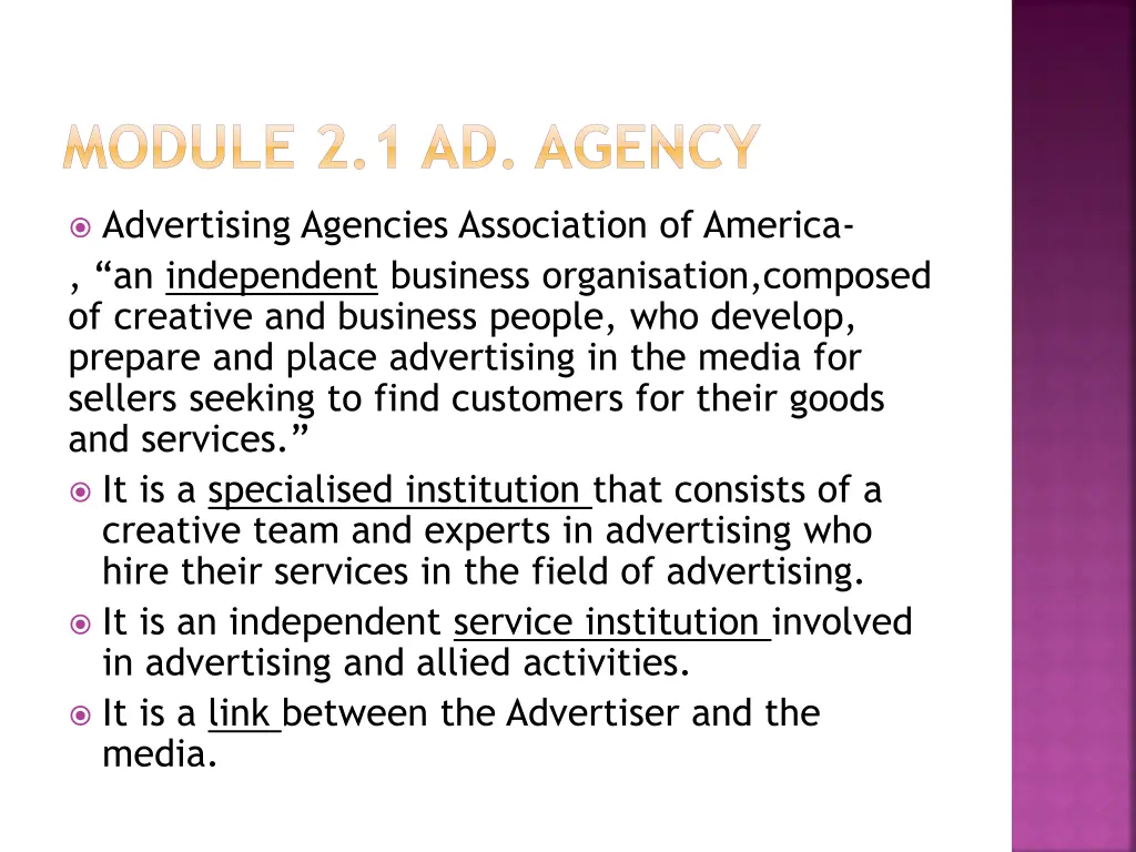 module 2 1 ad agency