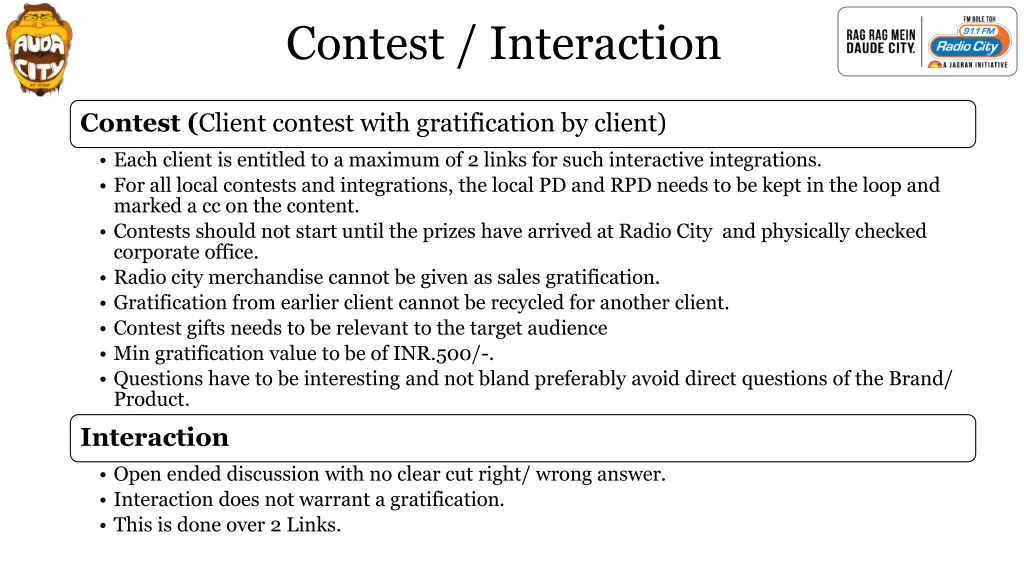 contest interaction