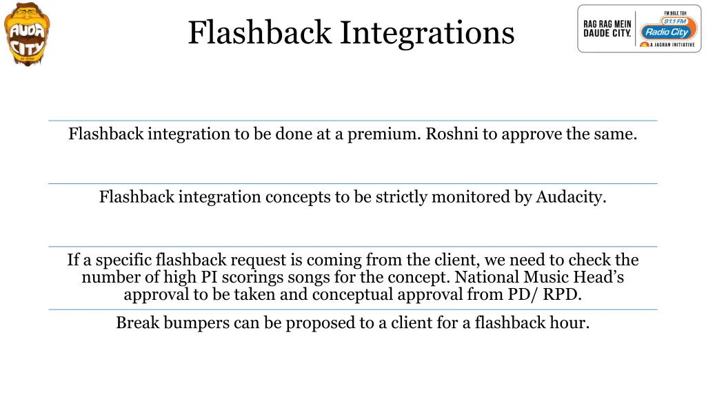 flashback integrations
