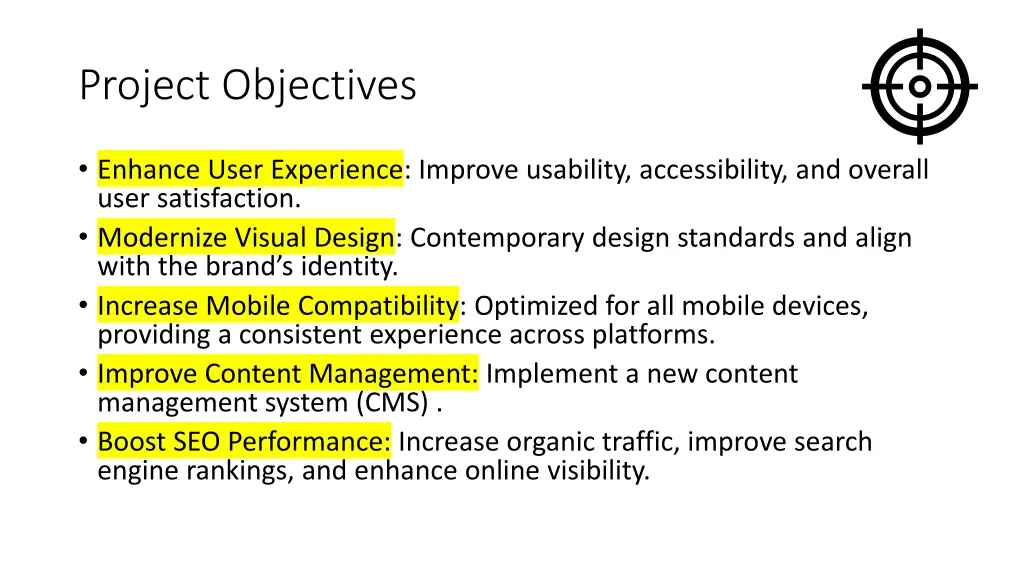 project objectives