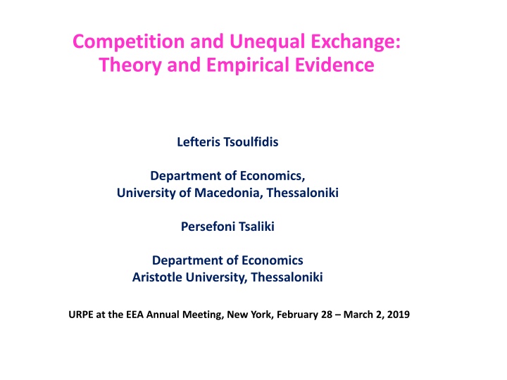 competition and unequal exchange theory