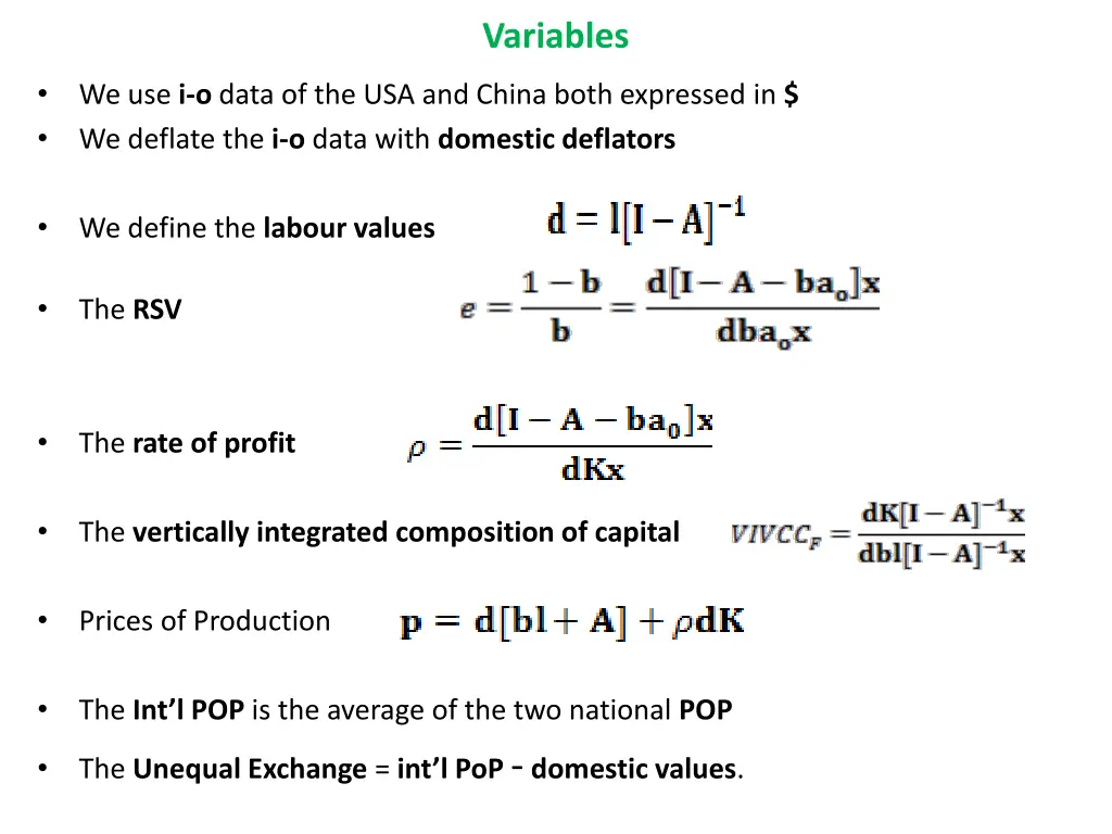 variables