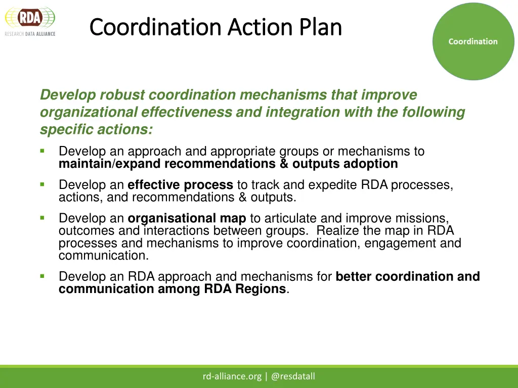 coordination action plan coordination action plan