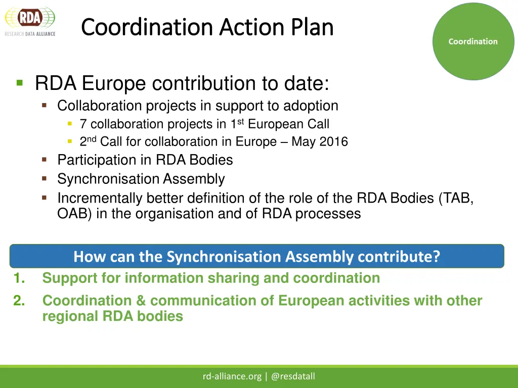 coordination coordination action