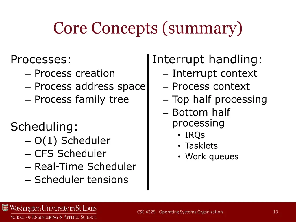 core concepts summary 1
