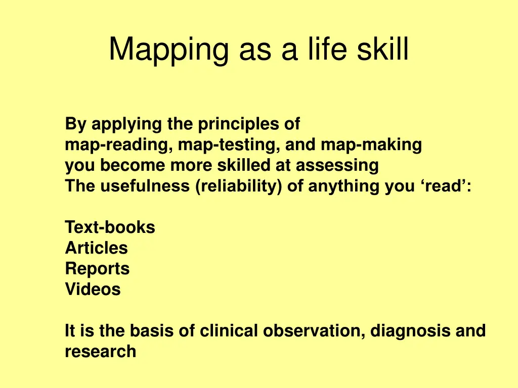 mapping as a life skill