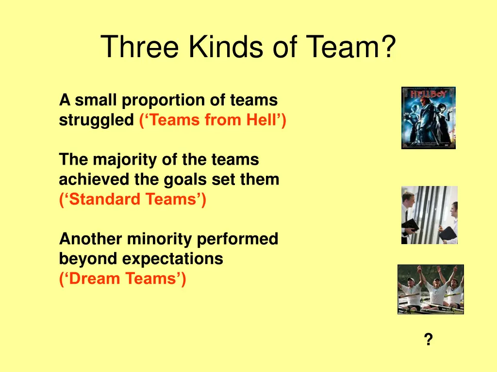 three kinds of team
