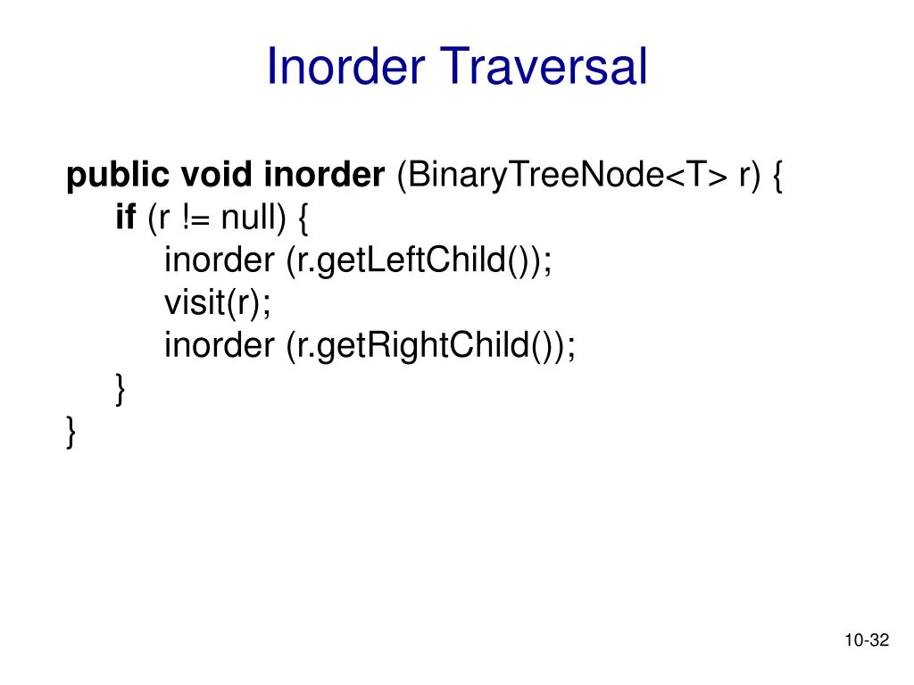 inorder traversal 1