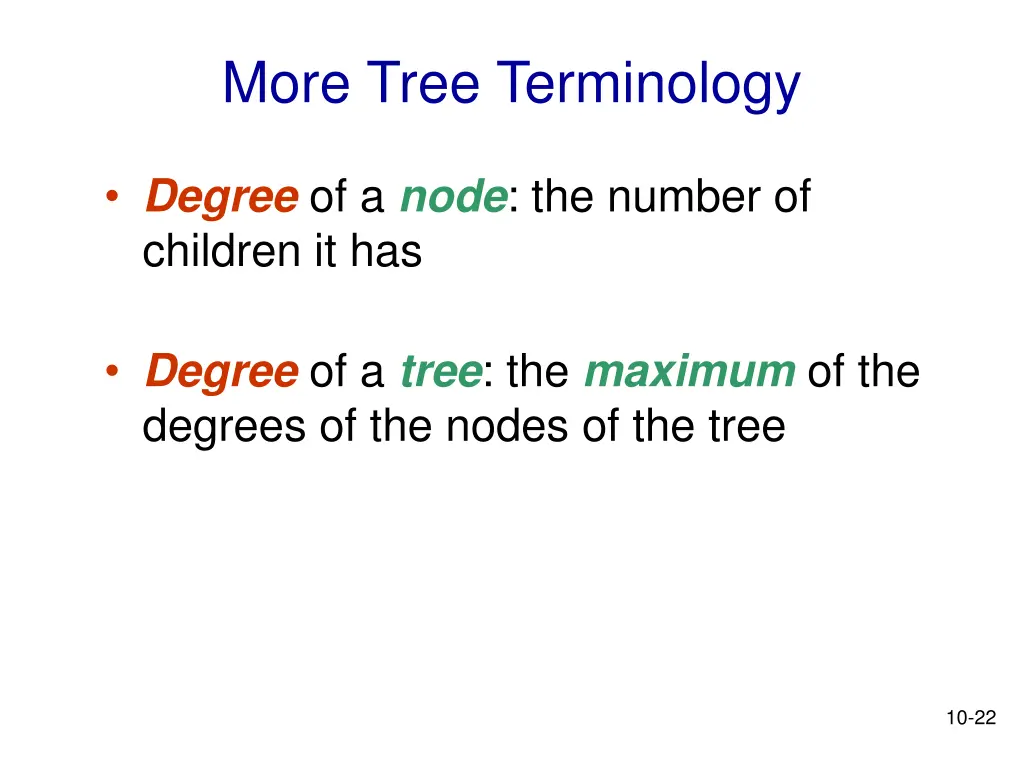 more tree terminology