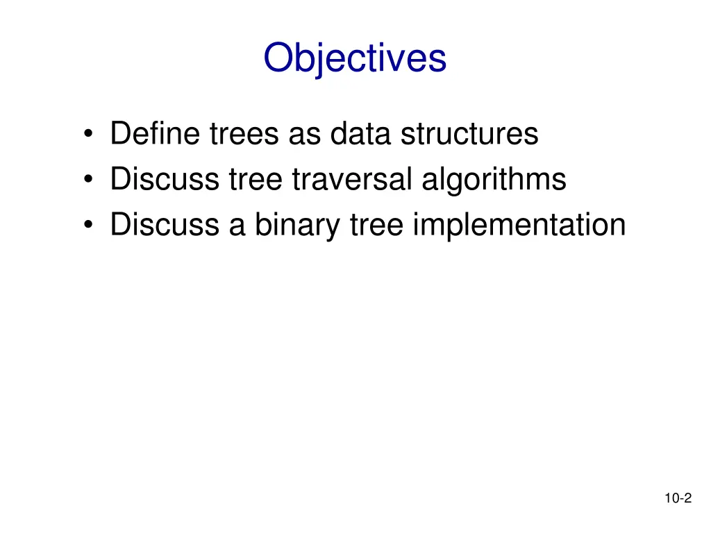 objectives