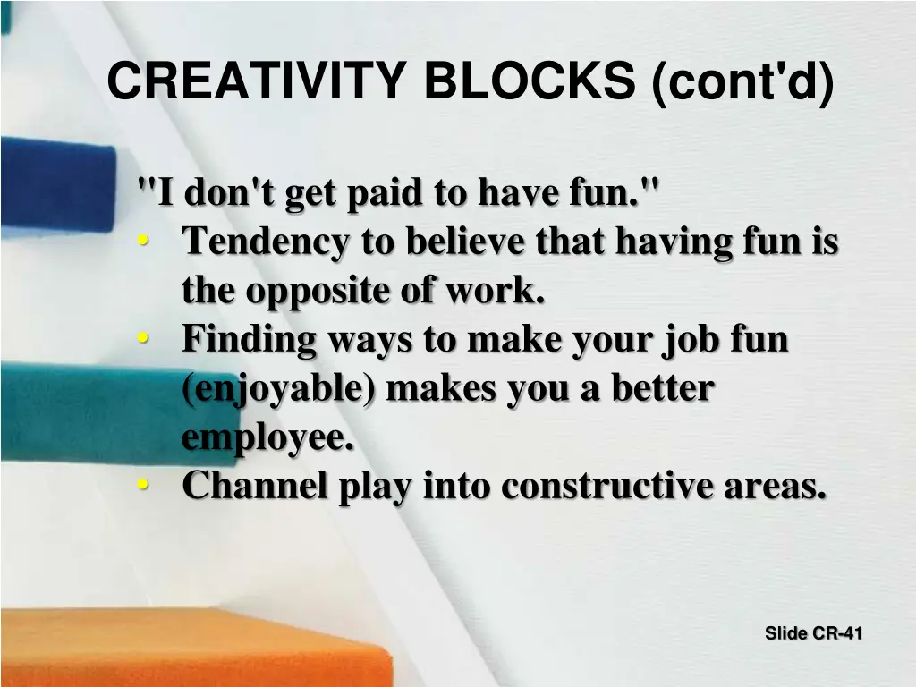 creativity blocks cont d 3