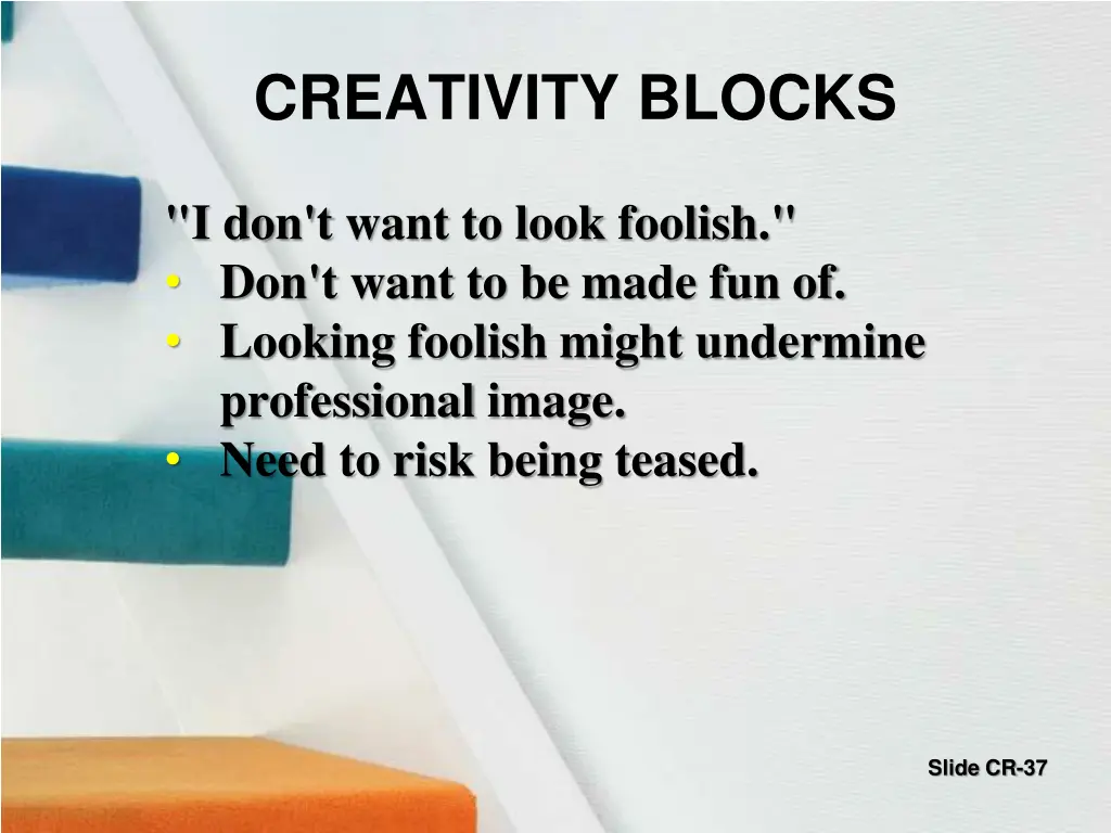 creativity blocks