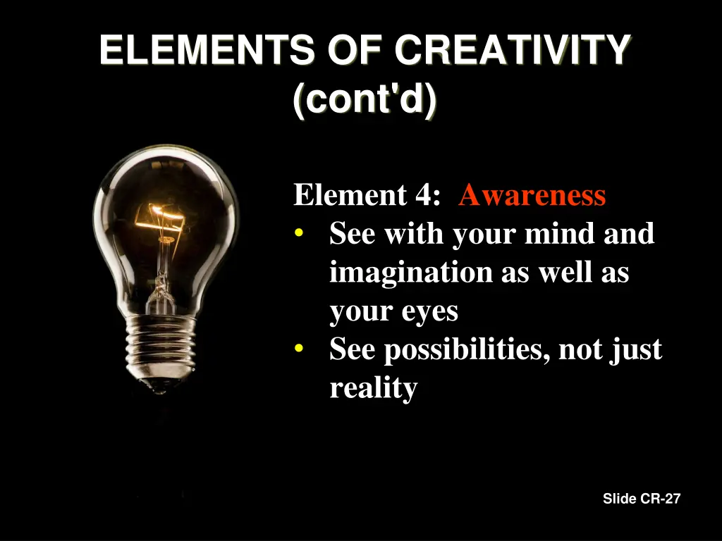 elements of creativity cont d 2