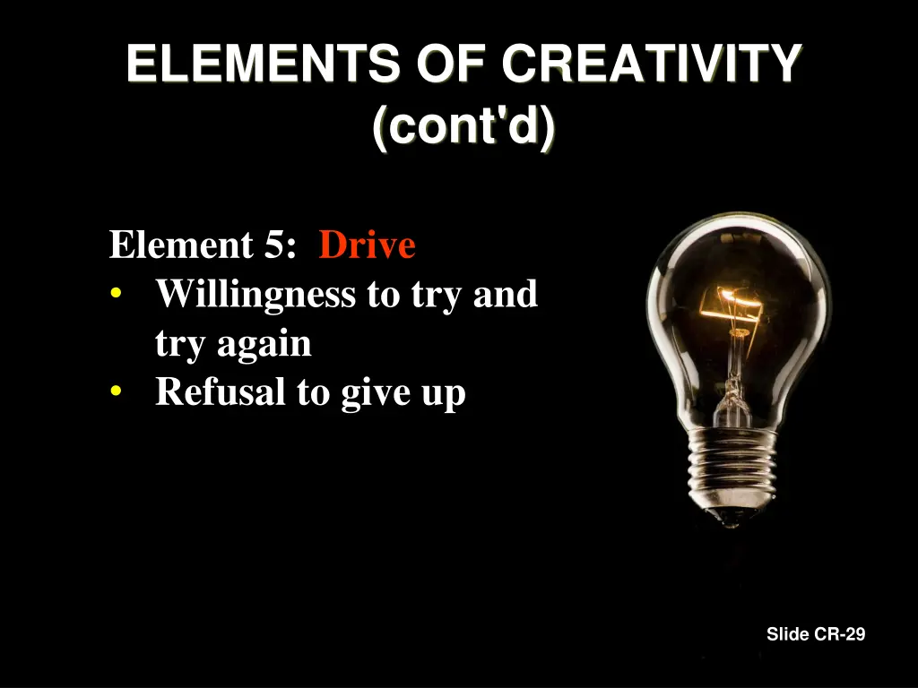 elements of creativity cont d 3