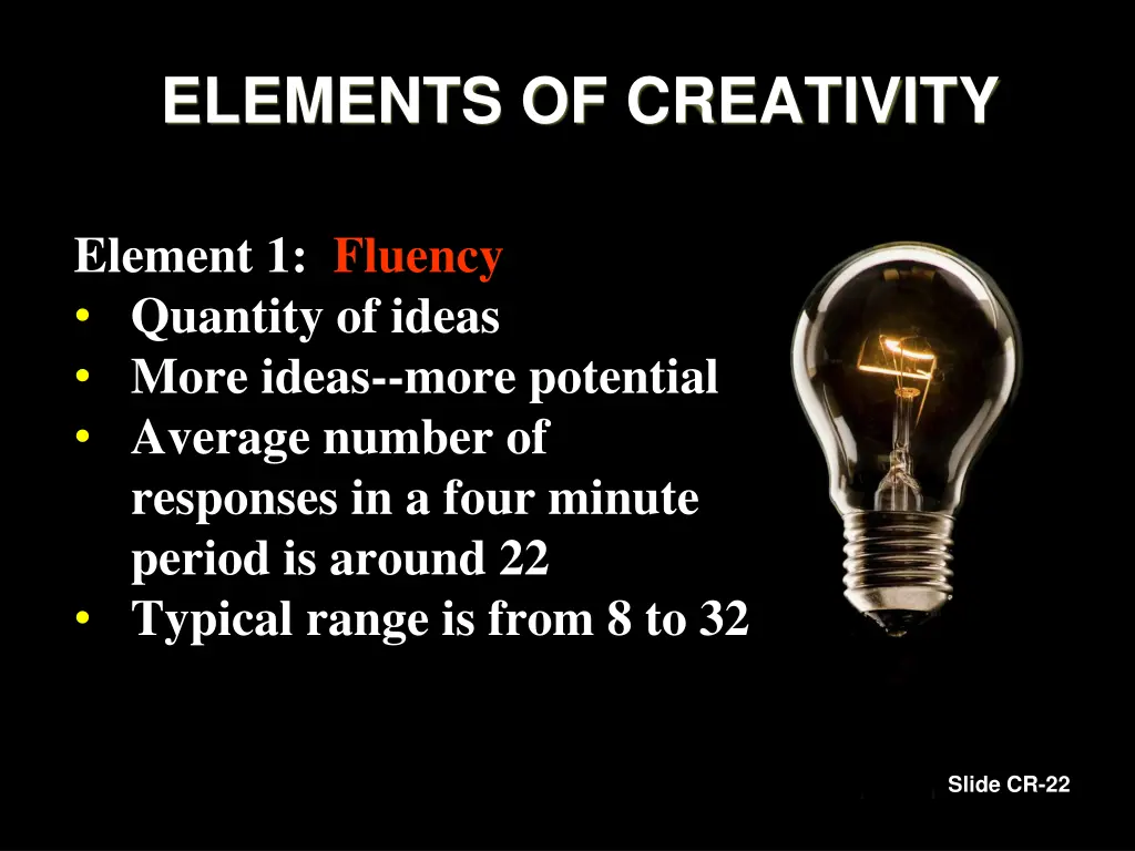 elements of creativity