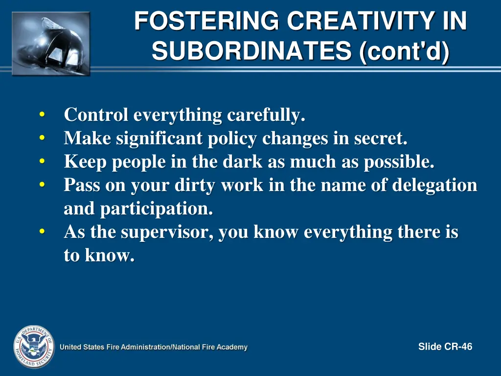 fostering creativity in subordinates cont d 2