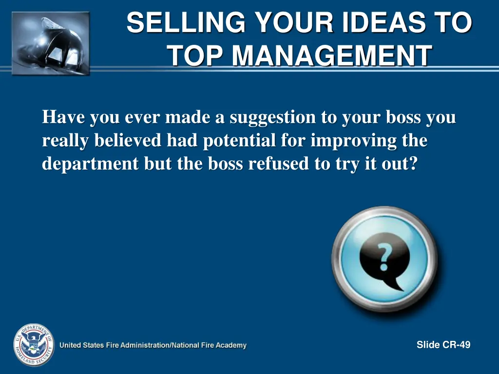 selling your ideas to top management