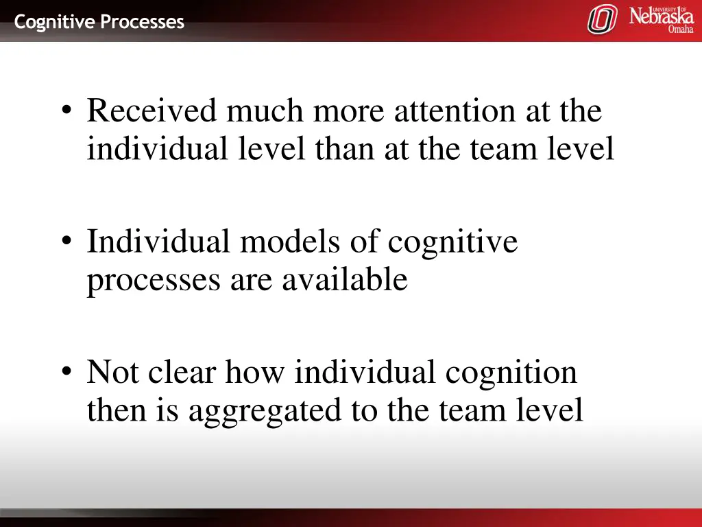 cognitive processes