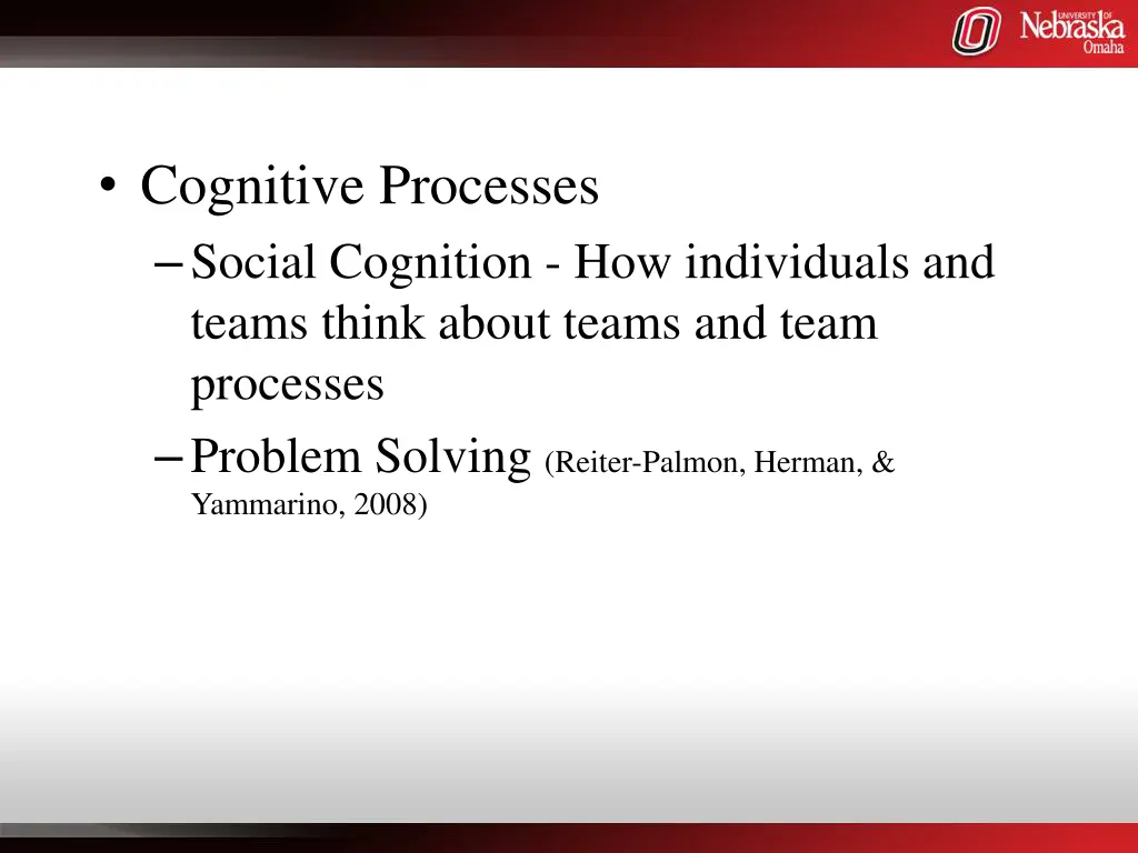 cognitive processes social cognition