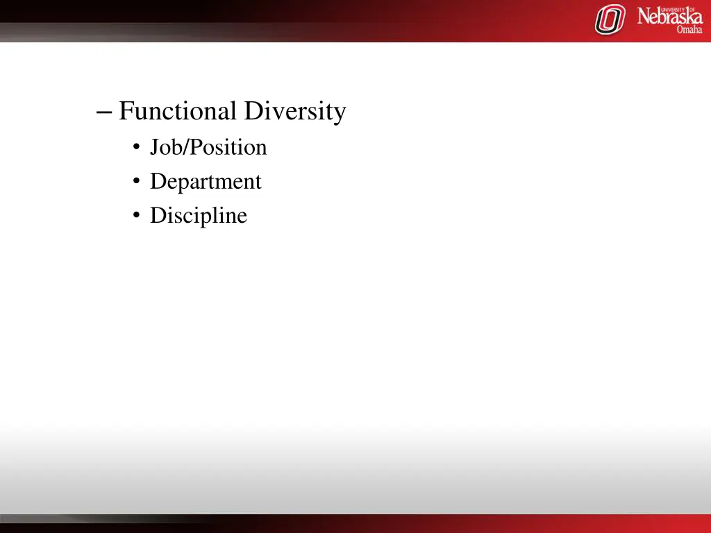 functional diversity job position department
