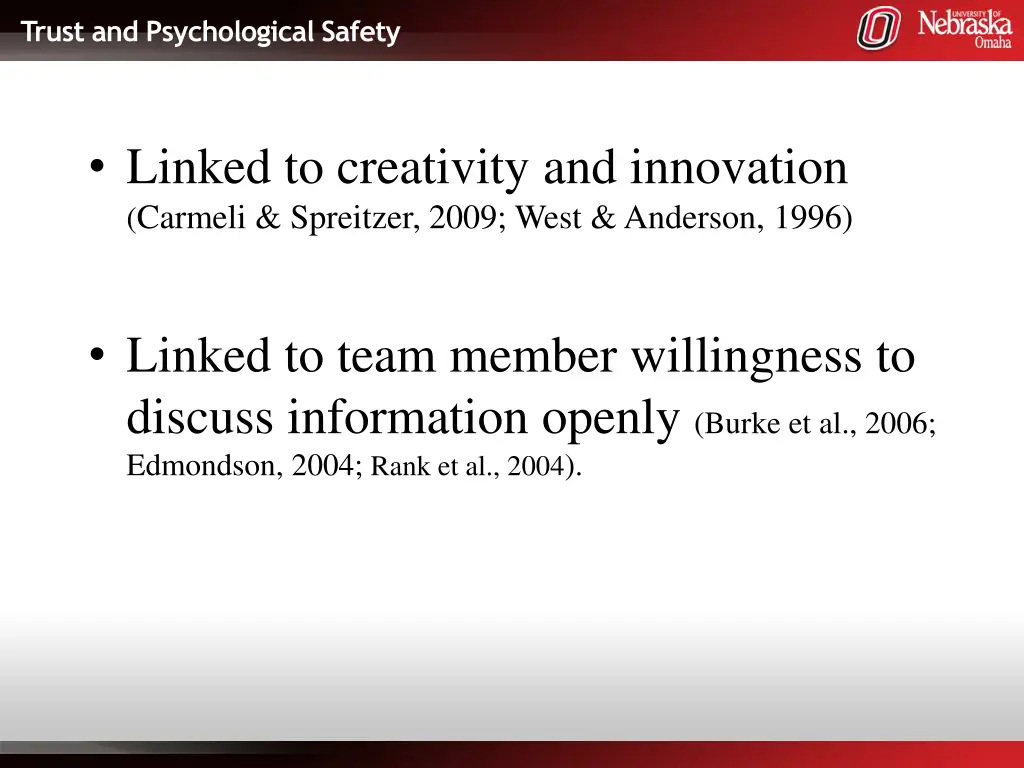 trust and psychological safety