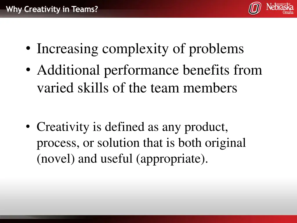 why creativity in teams