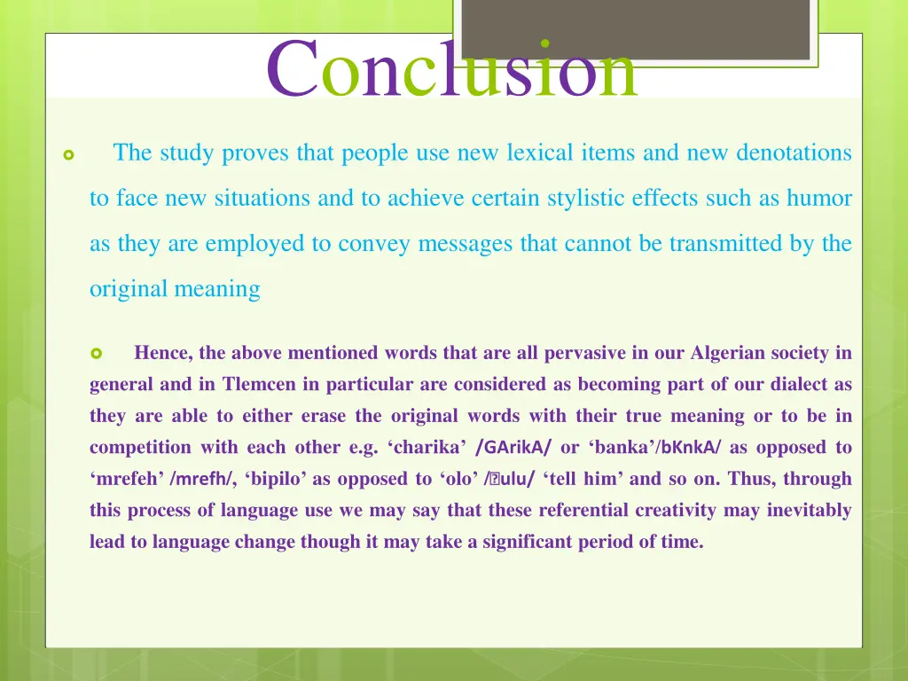 conclusion