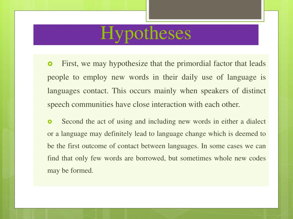 hypotheses