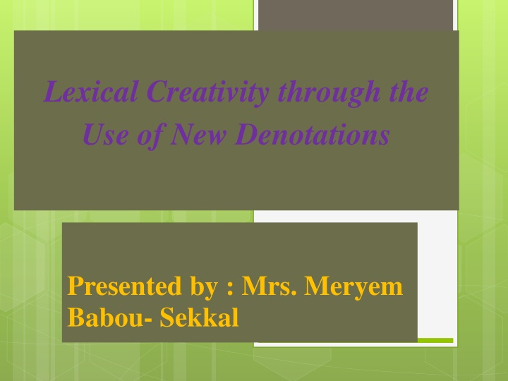 lexical creativity through