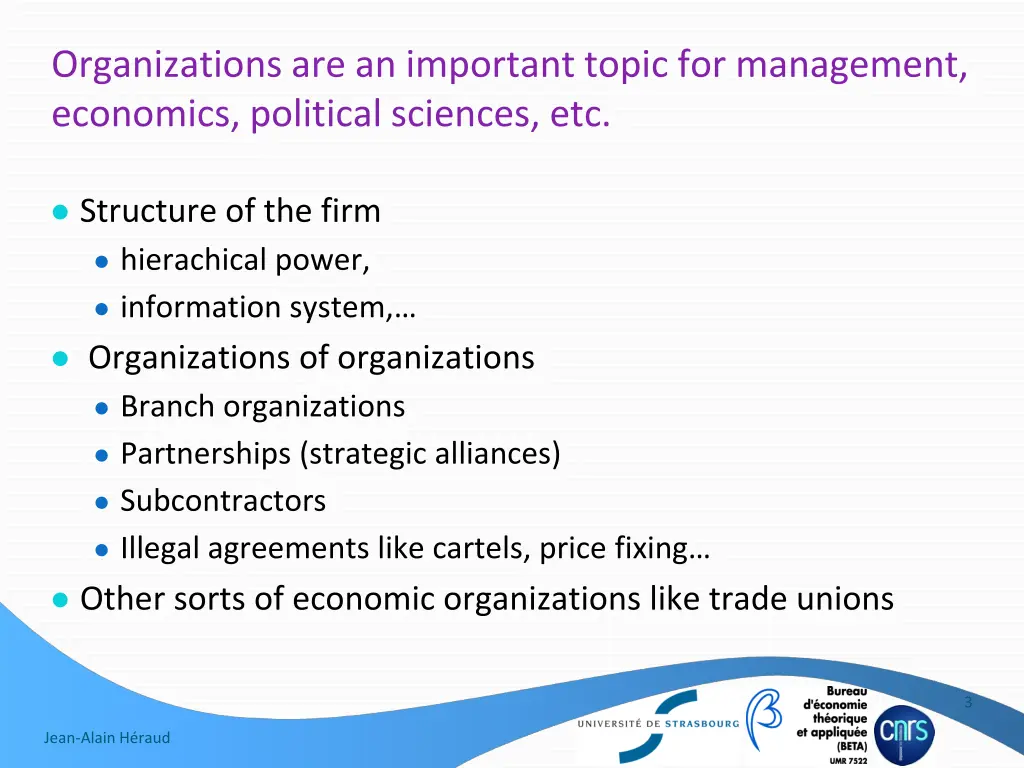 organizations are an important topic