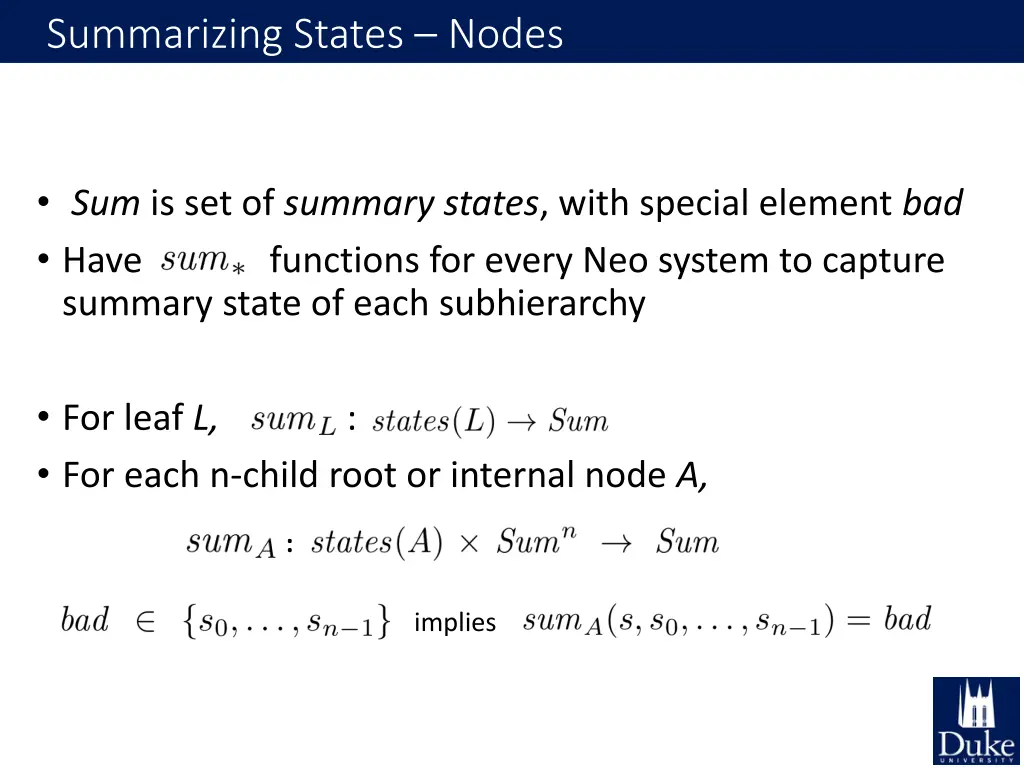 summarizing states nodes