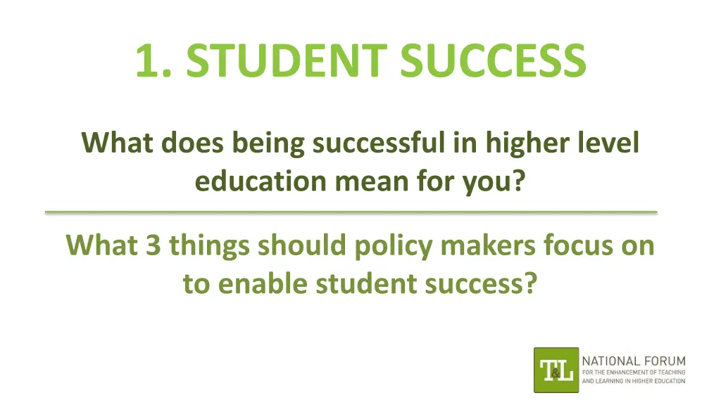 1 student success